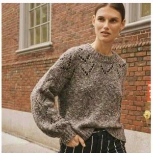 Madewell Pointelle Marled Rock Sweater Size 2X